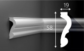 Молдинг  Cosca  MX024  белый  58х19мм, дл.2м  Экополимер