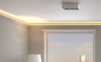 Молдинг  NMC  IL3  белый  50х32мм, дл.2м  для LED подсветки  ПОЛИУРЕТАН