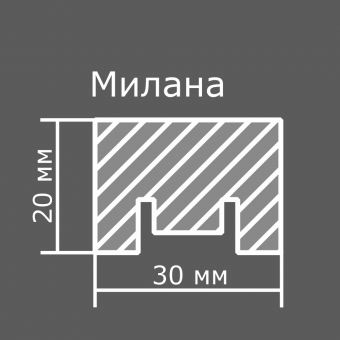Рейки интерьерные МДФ 20х30х2700мм Белая
