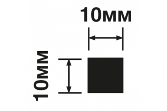 Молдинг  H-Wood  D10V1  белый  10х10мм, дл.2м  Дюрополимер