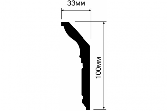 Потолочный плинтус (Карниз) HIWOOD  L1902M   100 × 33 × 2000 мм