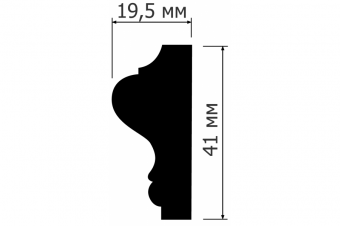 Молдинг  H-Wood  LD40  белый  40х20мм, дл.2м  Дюрополимер
